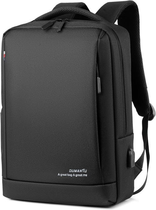 Sac à Dos Homme Ordinateur Portable 15.6 Pouces USB Charge - Imperméable Antivol Pour École, Voyage, Bureau Et Loisirs