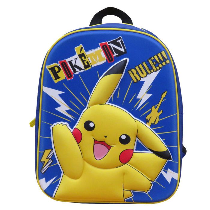 Sac à dos Educa Borras Pokémon Pikachu 3D bleu Cdiscount - Main Image