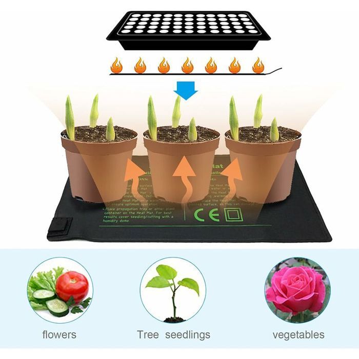 Meilleurs prix pour Tapis Chauffant pour Plantes Reptile Plant Electronique Tapis Chauffant Plaque Chauffante Terrarium Coussin de Chauffage