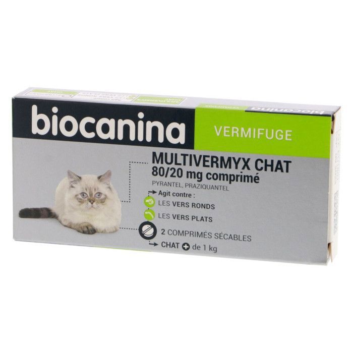 Meilleurs prix pour BIOCANINA Vermifuge Multivermyx Chat 2 comprimés