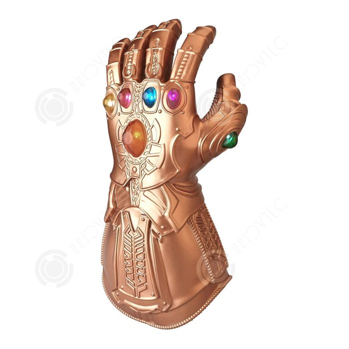 Meilleurs prix pour INN Gants jouet en pvc avec lumière LED gants de cosplay convient aux adultes avec pierre précieuse lumineuse infinity war gants