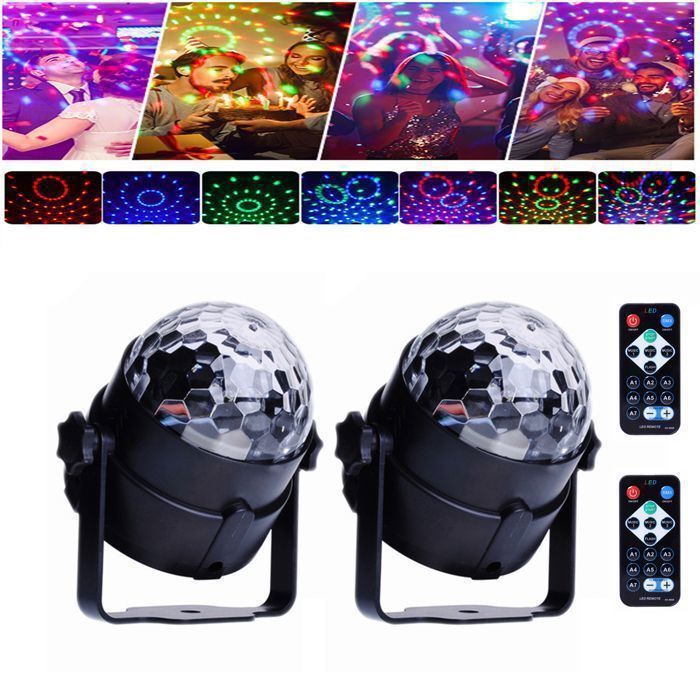 Lampe De Scène LED Télécommande USB à Billes Activation Sonore Magique