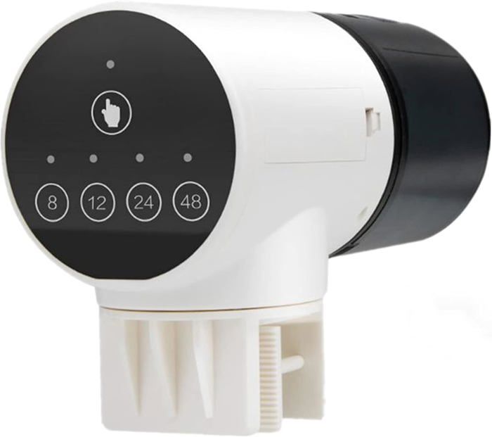 Meilleurs prix pour Distributeur automatique de nourriture pour poissons, distributeur automatique de nourriture pour poissons rotatif à 360 ° avec min