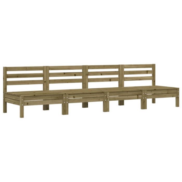 2025 RemiseCanapé dangle extérieur Canapés de jardin sans accoudoirs 4 pcs bois pin imprégné - 1parcel SJ3336648