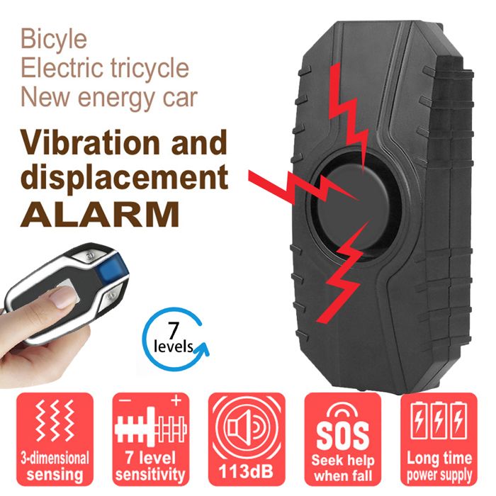 Alarme Antivol Vélo VEUWOLM 110dB Rechargeable Avec Télécommande - Protection Moto Et Scooter