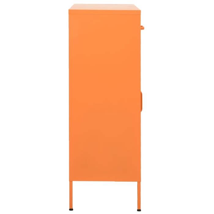 RemiseBuffet bahut commode - SUMMER - Armoire de rangement Orange 80 x 35 x 101 5 cm Acier JILIMAISON2025 23711287