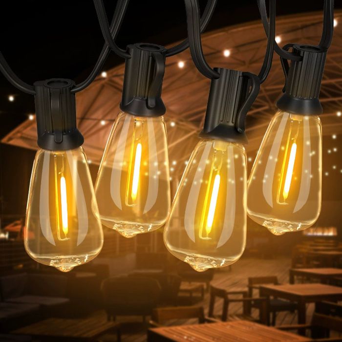 Guirlande Lumineuse Extérieur Guinguette LED-15M étanche Guirlandes Extérieur Lumières Économie Dénergie Ampoules Modèle