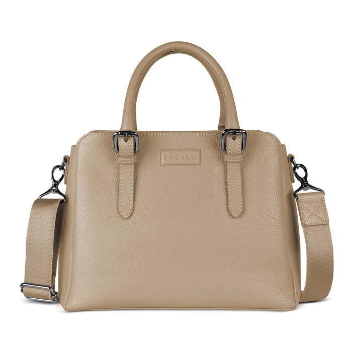 bugatti Sac à main brun clair en cuir pour femme - Elsa Ladies Hand Bag Sand 318116 bugatti Sac à main brun clair en cuir pour femme - Elsa Ladies Hand Bag Sand 318116