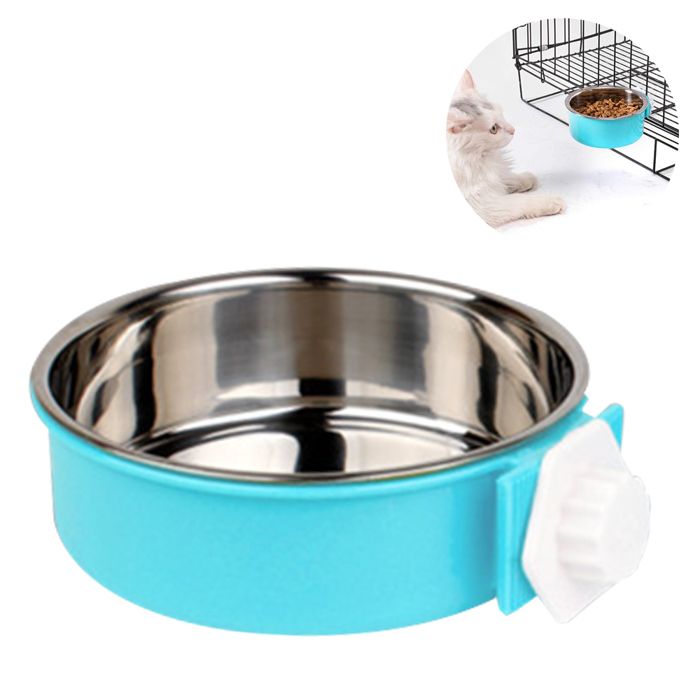 Gamelle pour chien en acier inoxydable mangeoire suspendue cage perroquet oiseau boisson eau accessoire