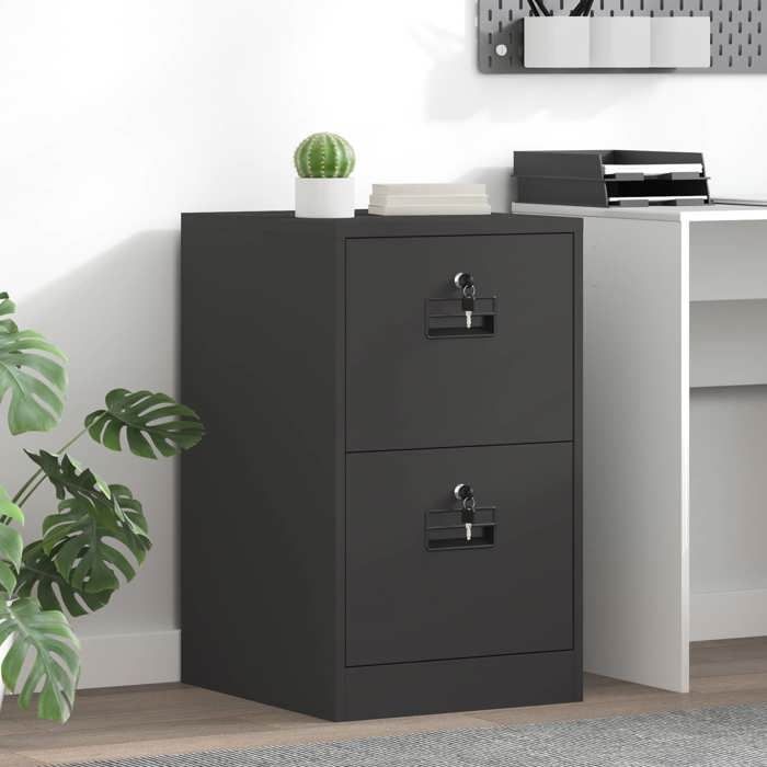 (ON SALE)Cabinet de Dossier - Caisson de Bureau - meuble de rangement Noir 44x50x106.5 cm Acier Laminé à Froid @FR(811589) (ON SALE)Cabinet de Dossier - Caisson de Bureau - meuble de rangement Noir 44x50x106.5 cm Acier Laminé à Froid @FR(811589)
