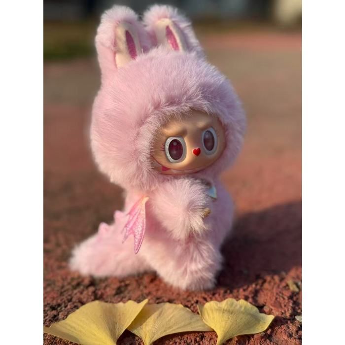 Peluches Labubu Monster Series - Série de modifications - 17 cm - Cadeaux de Noël ou danniversaire idéaux – Leader rose
