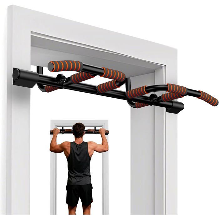 Barre de Traction pour Cadre de Porte sans Vis Antidérapante avec Multiprises Pull Up Bar Doorway Barre de Musculation à Suspend