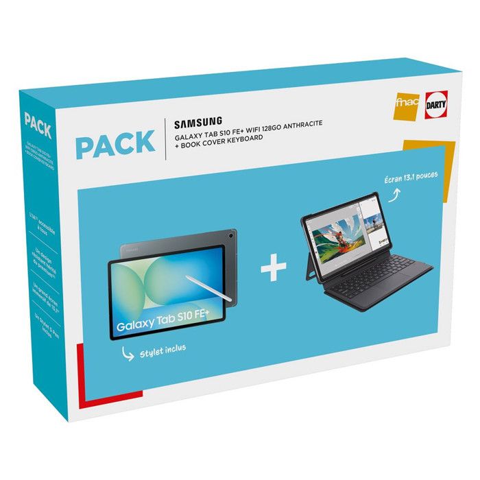 Pack Galaxy Tab S10FE+ 13 1 + Book Cover Keyboard