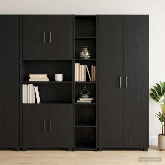 Moderne Meuble de rangement - Haut Armoire pratique - Chêne noir - 30x41x185 cm Bois dingénierie - Enfilade Meuble haut @FR9804 Moderne Meuble de rangement - Haut Armoire pratique - Chêne noir - 30x41x185 cm Bois dingénierie - Enfilade Meuble haut @FR9804