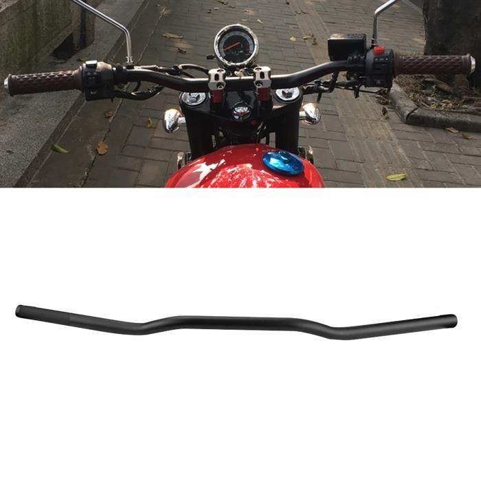 Guidon de moto plat Modifié Alliage d'aluminium Moto rétro - AKOZON - 22 mm de diamètre