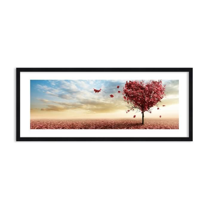 Image Impression Sur Toile 1x50 Cm Arbre Coeur Feuilles Le Cadre Couleur Noire Pour La Mur F1bab1x50 2609 Cdiscount Maison