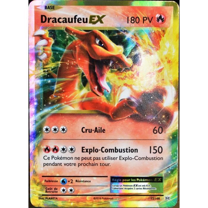 Carte Pokémon 12-108 Dracaufeu EX 180 PV XY - Evolutions ...
