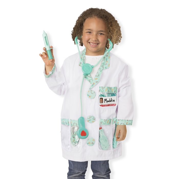 Déguisement Scientifique Enfant 7 Pièces – Blouse, Lunettes, Nœud Papillon, Gants, Perruque – Dès 5 Ans, Unisexe