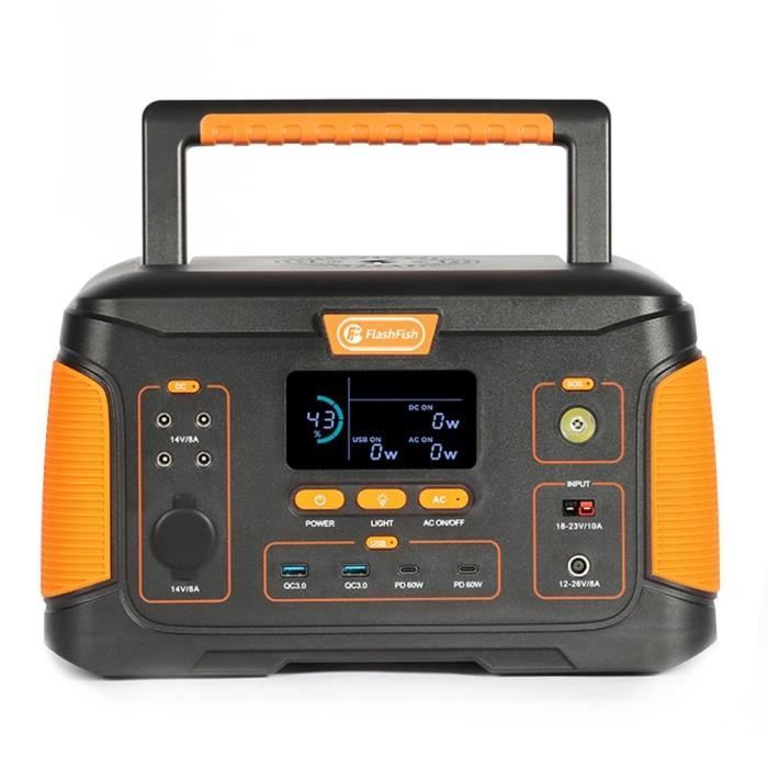 Topiky Centrale Électrique Solaire Portable - 6000mAh, Panneau Solaire, Lampe LED - Pour Camping, Urgence