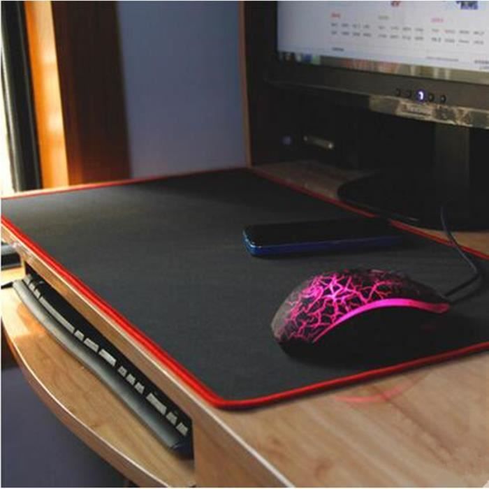 60x30 Black001 Grand Souris Tapis avec Base en Caoutchouc Anti-Glissant pour Maison/Bureau/Gamer 600 x 300 mm HIHUHEN Tapis de Souris Gaming, 