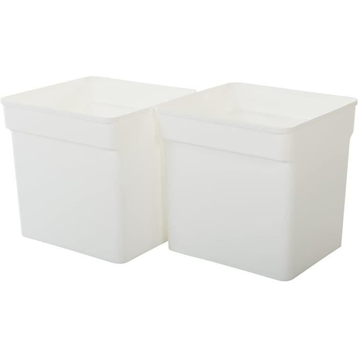 Acheter Bi-Box - Boîte de rangement - L - Blanc - 40L - 58x35,2xh44,5cm -  (Lot de 4)