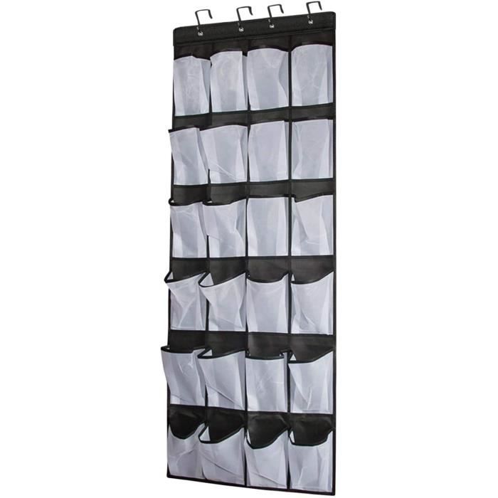 Mingtongli 24 Poches Sac de Rangement en Cristal Clearing par téléphone Chaussures suspendues Porte Organisateur 
