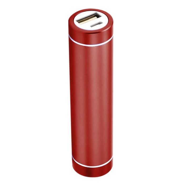 Boîte Power Bank Externe USB Portable 2600mAh - Pour Batterie 18650 (non Incluse), En Aluminium Noir