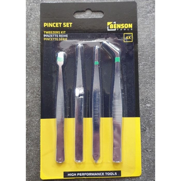 pincette précision 4 pincettes de précisions en inox 4 pinces inox