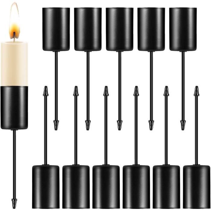 Lot De 8 Bougeoirs En Métal Avec Mandrin - Diamètre