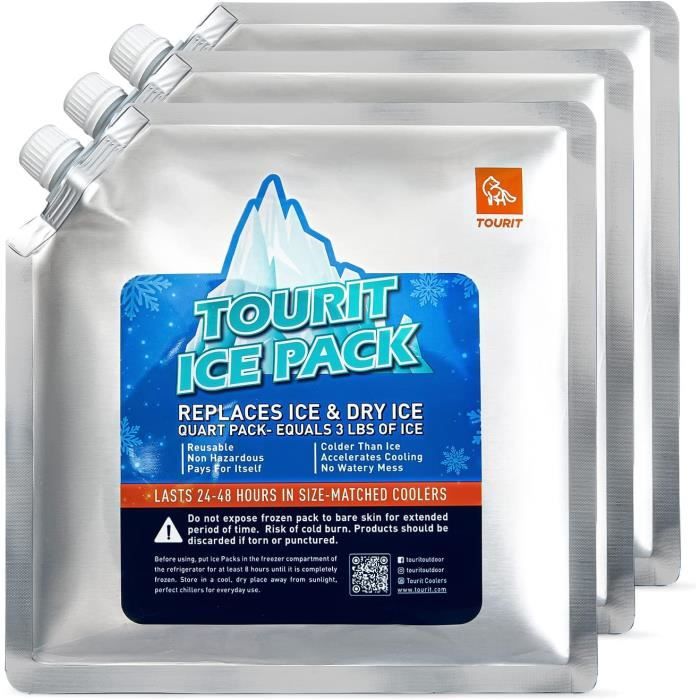 Teamoy Pack De 2 Pains De Glace Pour Biberon - Polypropylène Sans BPA - 14,5x11,4x5,1cm - Pour Sac Isotherme