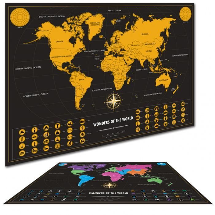 Carte Du Monde Personnalisé Vintage Voyage Affiche