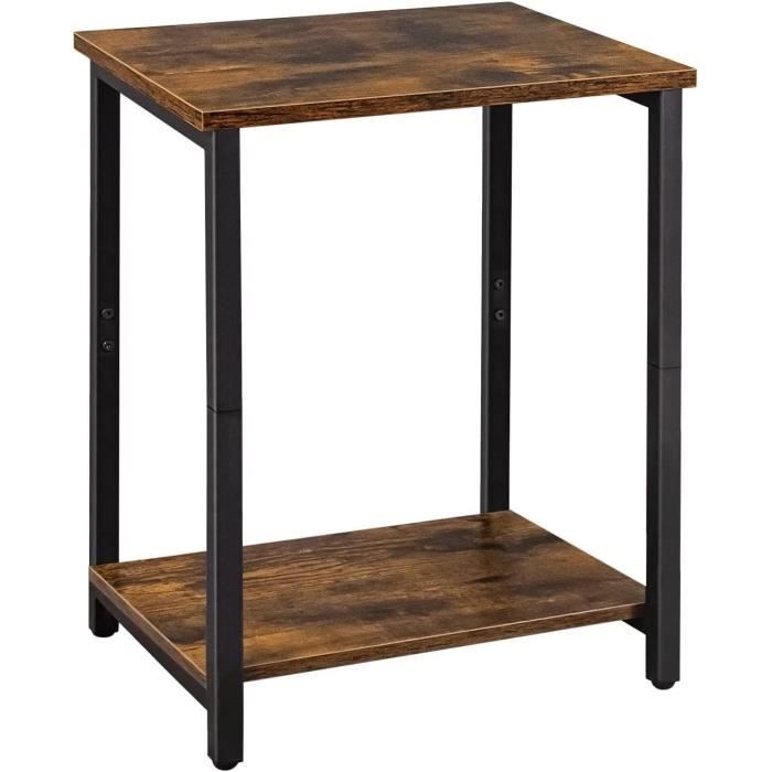 Table De Chevet Rustique En Bois – Avec Pieds Pin à Cheveux, Table D'appoint (neuf)