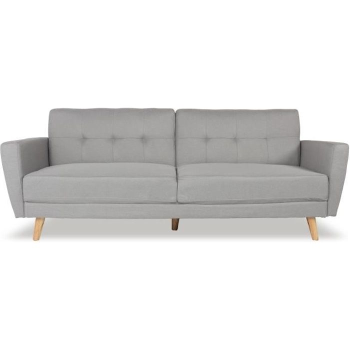canape convertible rafael tissu gris cdiscount maison