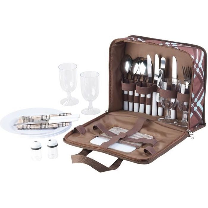 Coffret de pique-nique - Pearl - 30 pièces - 4 personnes - Sac de