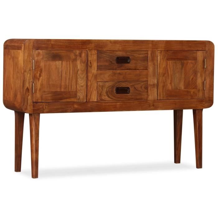 Buffet bas BMP - Armoire multi-rangements - 2 placards et 2 tiroirs ...
