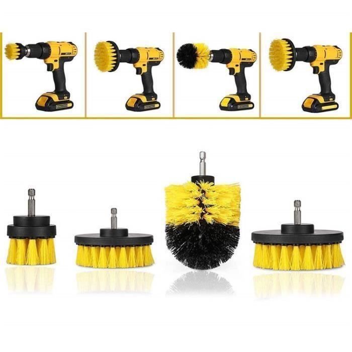 4 Pieces Brosse De Nettoyage Perceuse Electrique Pour Nettoyage Piscine Carrelage Parquet Brique Ceramique