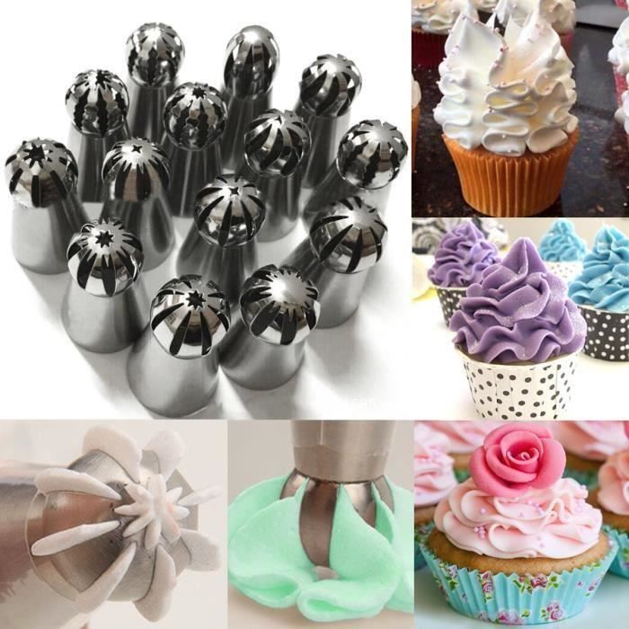14pcs Douille Embout Sphere Decoration Fleur Gateau Patisserie Russe Buse Nozzle 3x2 2x5 7cm Cdiscount Maison