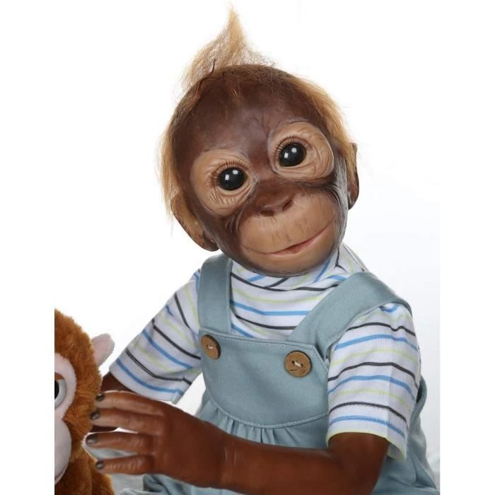 Poupees Icradle 21 Pouces 52cm Simulation Silicone Vinyle Singe Poupee Realiste Bebe Reborn Singe Avec Mohair Toddler Jo Cdiscount Jeux Jouets