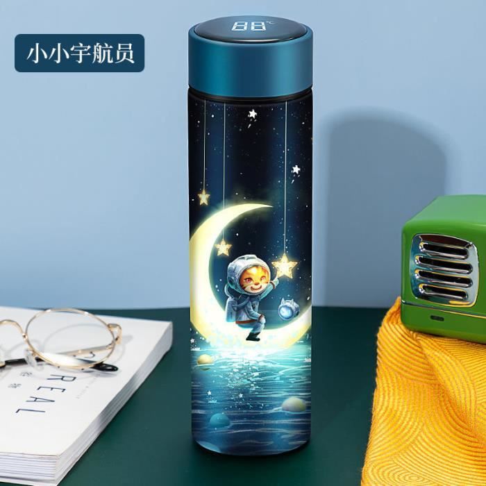 Thermos à café avec affichage de la température, tasse à café de voyage, 450 ml, bouteille d'eau isotherme intelligente avec affichage de la température LED, tasse de voyage isolée sous vide (F
