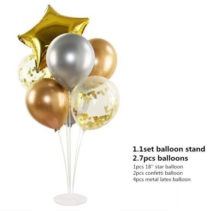 Debout et 7pc ballon - Autocollants support de colonne de ballons
