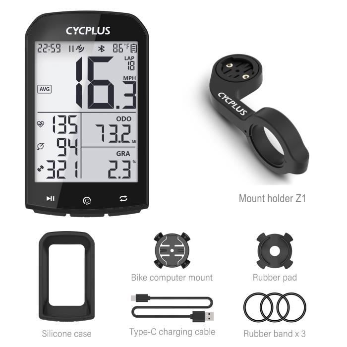 Cycplus M1 + Cycplus C3 - Le compteur GPS vélo abordable
