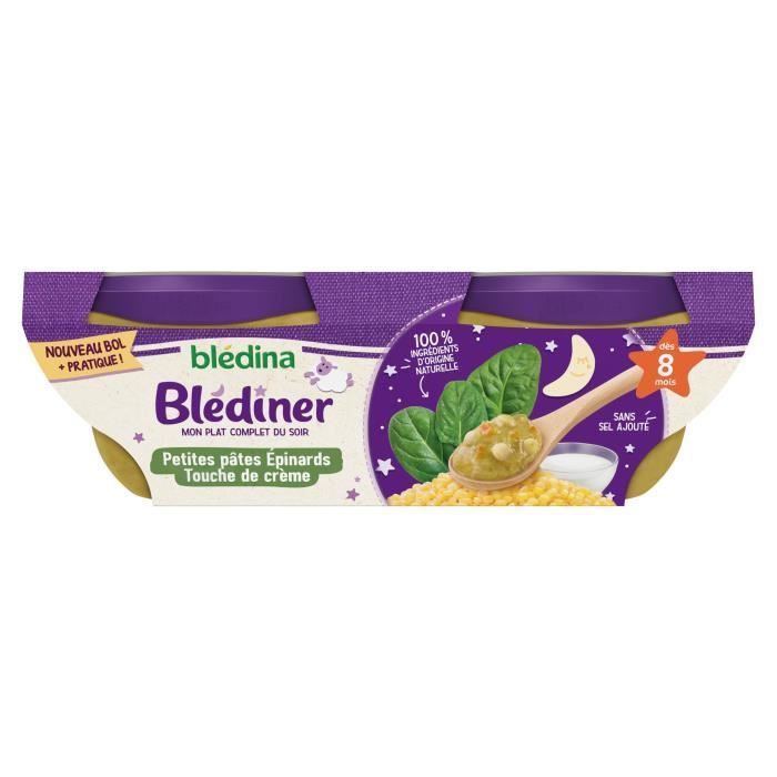 Bledina Blediner Repas Pour Bebe Des 8 Mois Petites Pates Epinards Creme 2x0g Achat Vente Plats Cuisines Bledina Blediner Repas Pour Bebe Des 8 Mois Petites Pates Epinards Creme 2x0g
