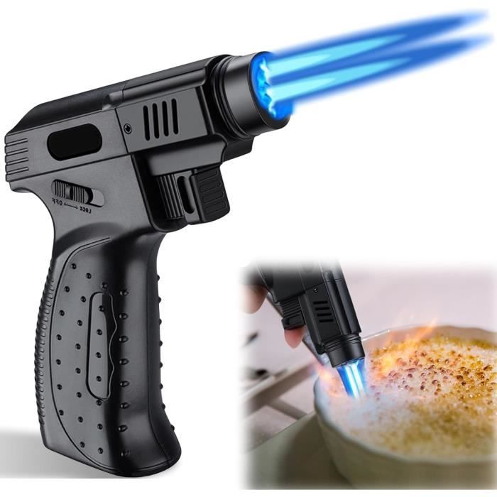 Lot De 3 Briquets Coupe-vent Rechargeables à Gaz - Longue Tige Pour Cheminée, Barbecue, Feu D'artifice - 5