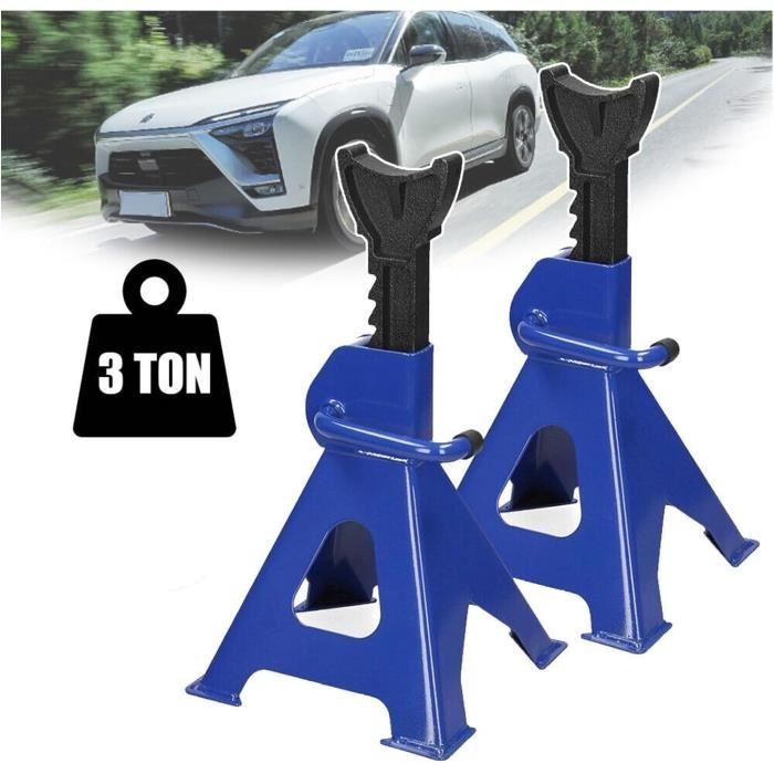 Lot De 2 Crics Simulés Métal 3 Tonnes – Supports Réglables Pour Voiture RC 1/10 – TRX4, D90, SCX10 – Noir