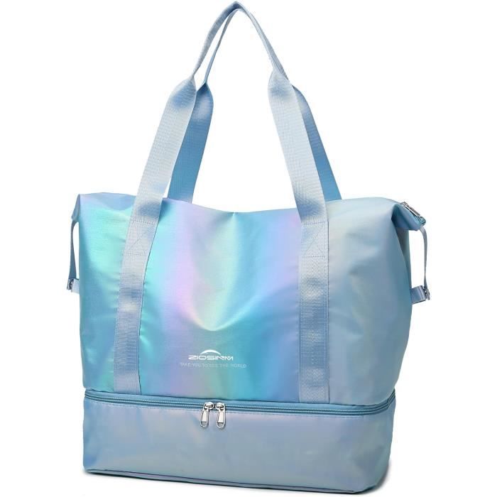 Mini Sac De Sport Pour Femme - Léger & Imperméable - Poche Humide Séparée - Idéal Yoga, Gym, Voyage (Noir)