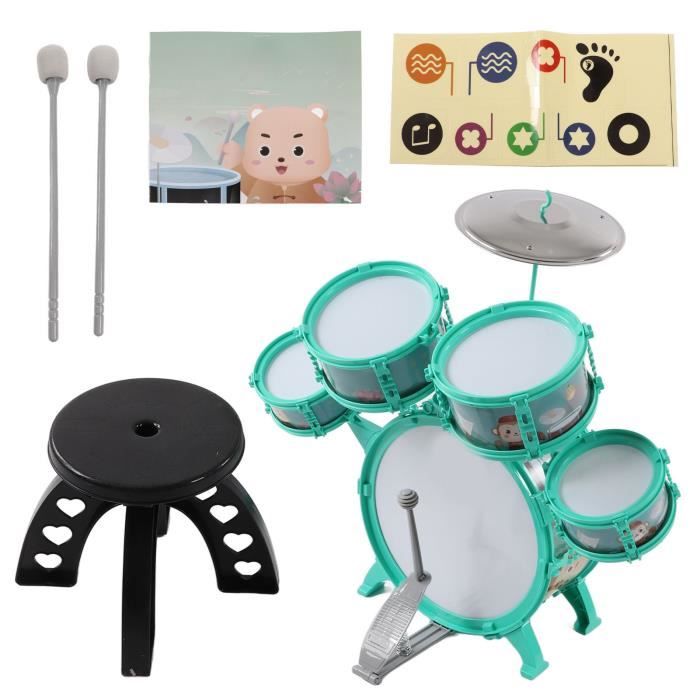 EJ.life Ensemble de batterie pour bébé Simulation Toddler Drum Set Enfants  Instruments de musique Jouets Jouets éducatifs
