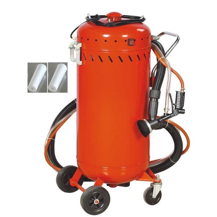Sableuse Aérogommeuse Mobile 106L Avec Aspirateur – 4 Buses 7mm + 25kg Abrasif Garnet 120A - 3