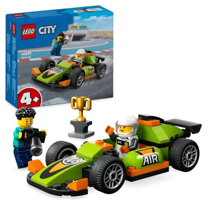 LEGO 60399 City La Voiture de Course Verte Jouet pour Garcons et Filles Des 4 Ans avec Photographe et Pilote Cdiscount Jeux Jouets