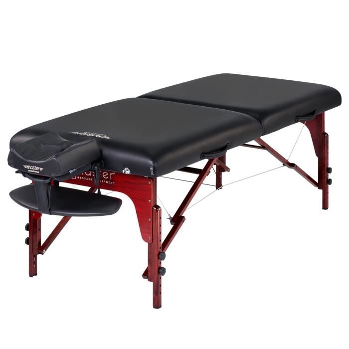 Master Massage 71cm Montclair Table de Massage Pliante à mémoire de forme-Noir