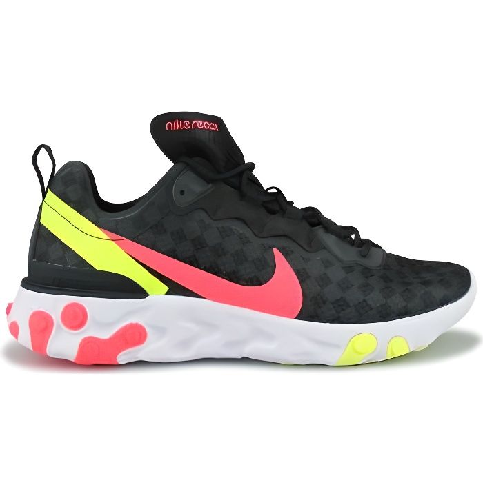 Chaussures de running Nike React Element 55 Noir Cj0782 001 Homme Enfant Noir Running Occasionnel